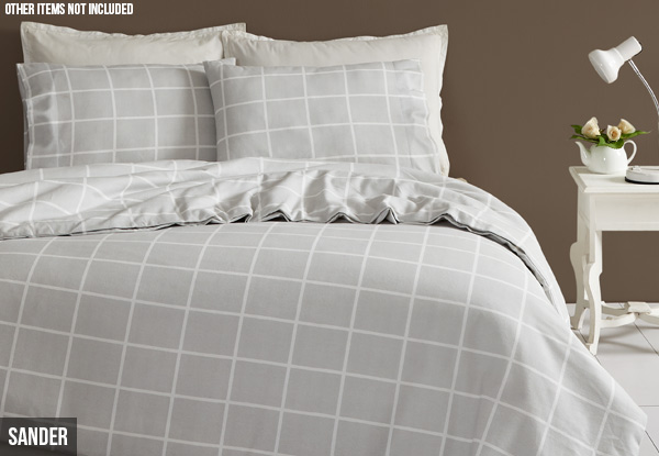 Park Avenue 175 GSM Egyptian Cotton Flannelette Duvet Cover Set - Four Styles & Sizes Available with Free Delivery