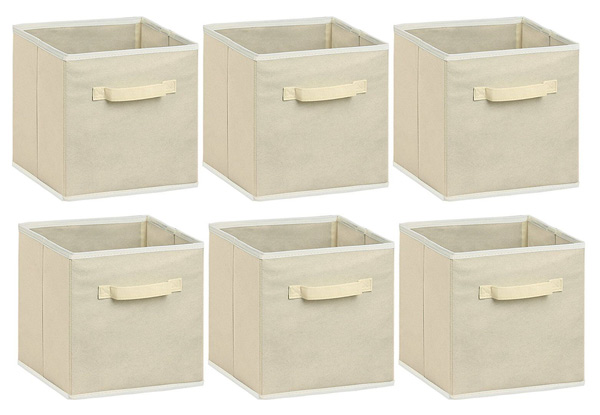 Six-Pack of Collapsible Fabric Storage Cubes