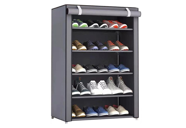 Stackable Shoe Rack with Cover - Available in Two Colours & Three Options