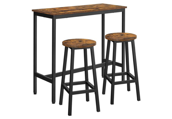 Vasagle Modern Bar Table with Two-Pieces Bar Stools