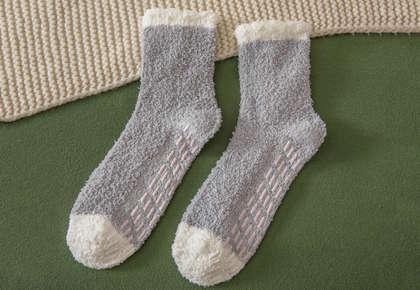 Four-Pair Women's Non-Slip Grip Socks