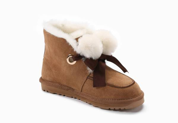 Ugg Paislee Pompom Boots - Six Sizes & Three Colours Available