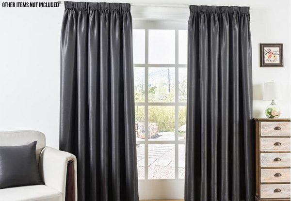 100% Block Out Onyx Curtains - Six Sizes Available