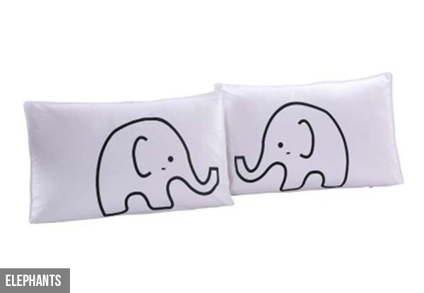 Couple Pillowcases - Three Styles Available with Free Delivery