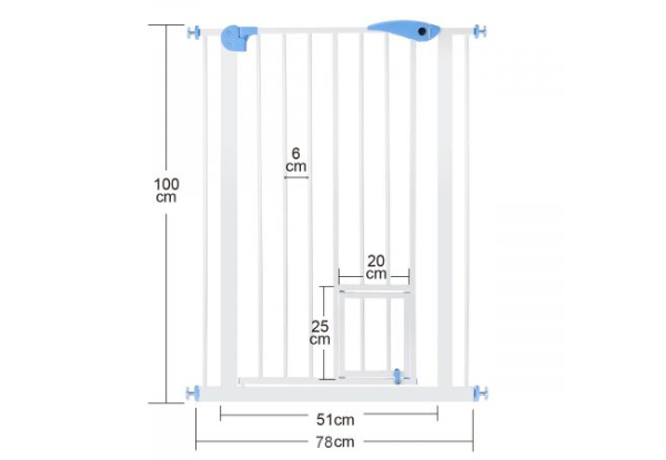 Safety Gate Fence with Adjustable Door