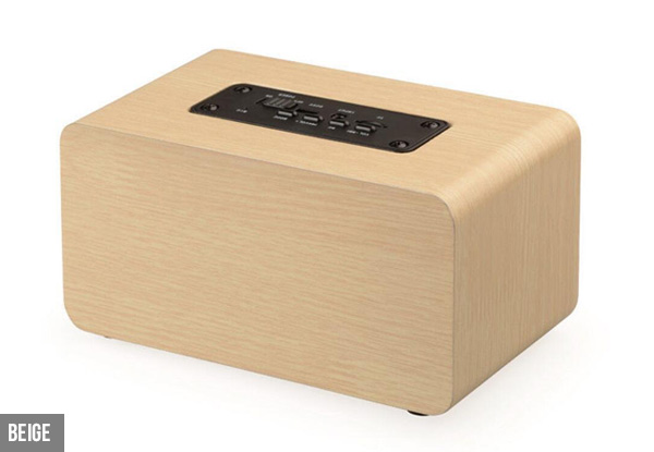 Wood-Look Bluetooth Speaker - Two Colours Available with Free Metro Delivery