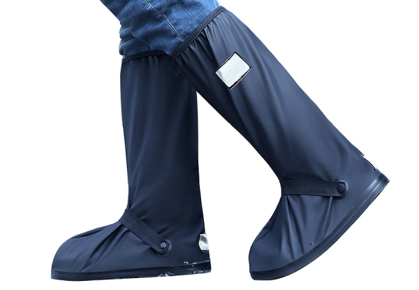 Foldable & Reusable Reflective Rain Boot Shoe Cover with Zipper - Two Colours Available & Five Sizes Available