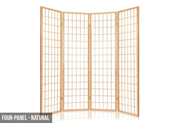 Four-Panel Room Dividers - Two Colours