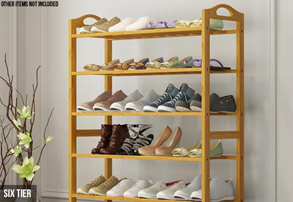 Natural Bamboo Shoe Storage Shelf  - Three Sizes Available