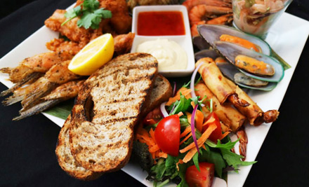 $49 for a Seafood Platter for Two incl. Two Glasses of House Beer or Wine (value up to $79)