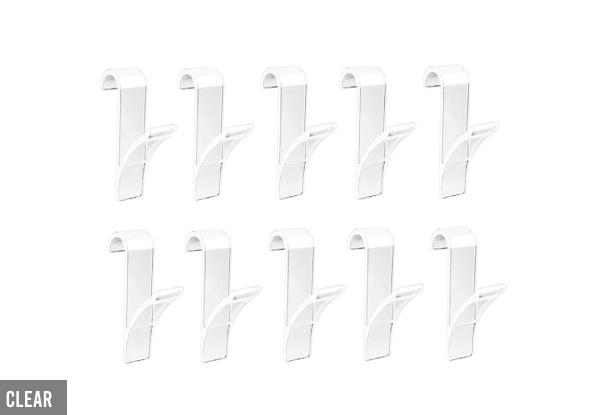 10-Piece Kitchen & Bathroom Hanging Clips - Three Colours Available