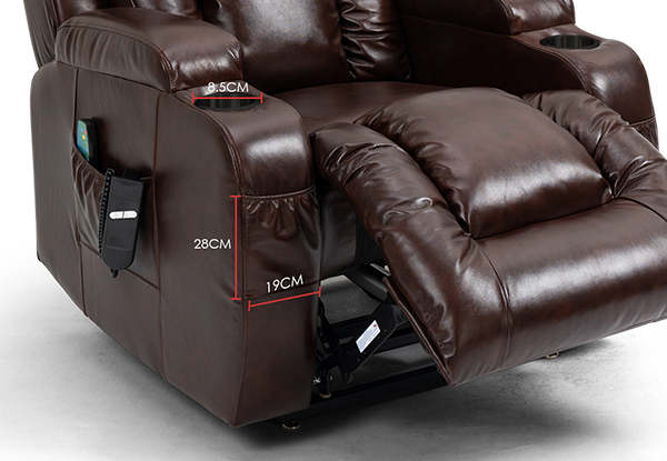 Electric 8 Point Heated Vibrating Massage Recliner Chair