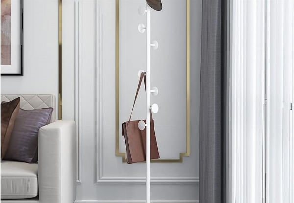 Coat Rack with Round Marble Base - Two Colours Available