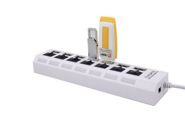 Seven Port USB Hub 2.0 - Two Colours Available