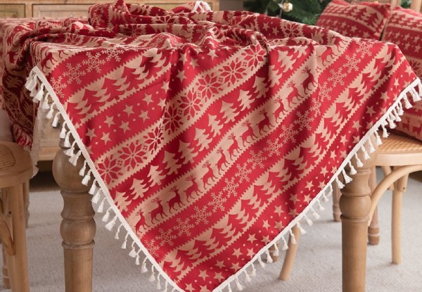 Christmas Rectangle Tablecloth - Available in Four Styles & 13 Sizes