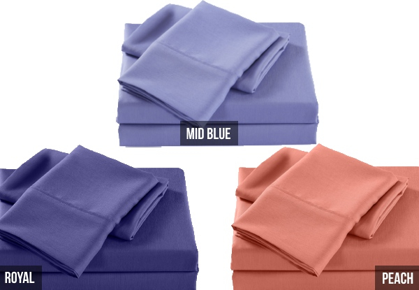 Royal Comfort Bamboo Cooling 2000TC Sheet Set - Four Sizes & 15 Colours Available