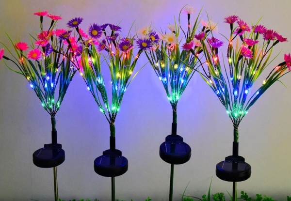 Two-Pack Solar Daisy Lights - Four Colours Available