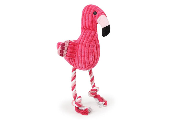 Flamingo Squeaky Dog Toy