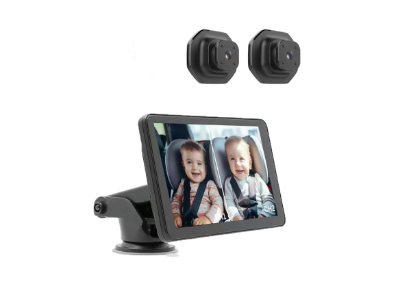 Dual Kids Back Seat HD 1080P Rear-Facing Car Camera