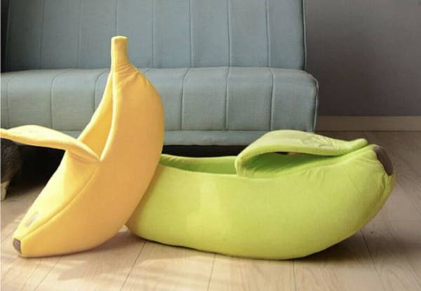 Pet Banana Bed - Available in Four Colours & Three Sizes