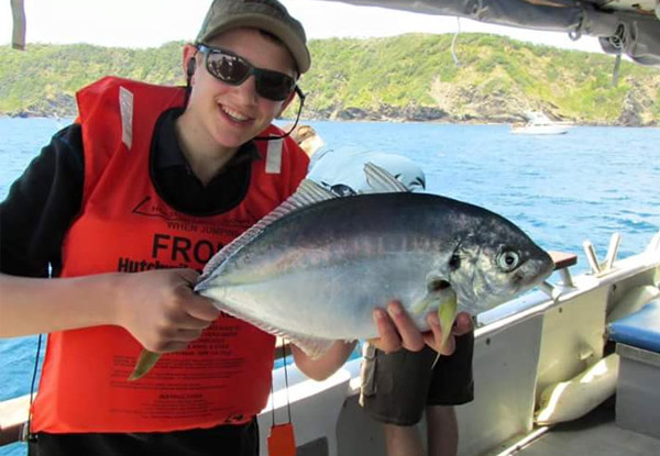 Full-Day Fishing Trip for One Person incl. Tackle & Bait, Morning Tea & Light Lunch with Option for Two People