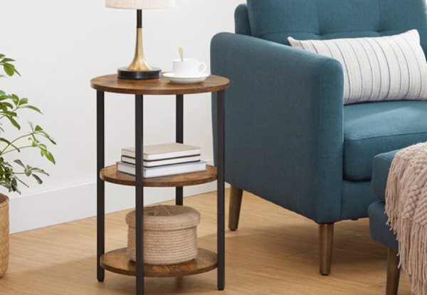 Three-Tier Round Side Table