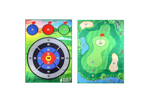 Double Sided Golf Gaming Mat with Sticky Balls