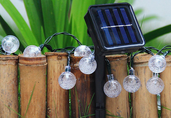 Outdoor LED Solar Globe String Lights - Available in Two Styles