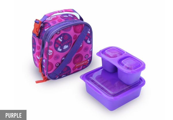 Goodbyn Lunch Box Bundle with Expandable Lunch Bag - Four Colours Available - Elsewhere Pricing $55.90