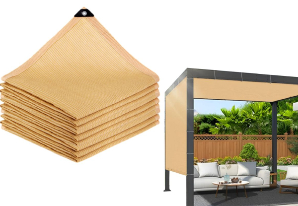 Outdoor Sun Shade Cloth - Option for Two-Pack & Three Sizes Available