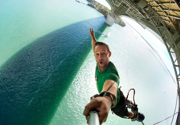 Experience the Ultimate Adrenaline Rush - Bungy Jump Off the Iconic Auckland Harbour Bridge incl. T-Shirt