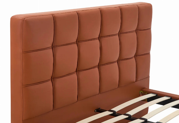 Kalyn Queen PU Orange Bed Frame