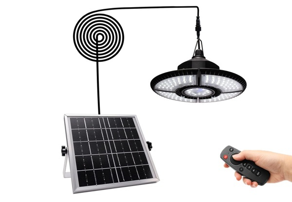 Solar Ceiling Pendant Light with Remote Control