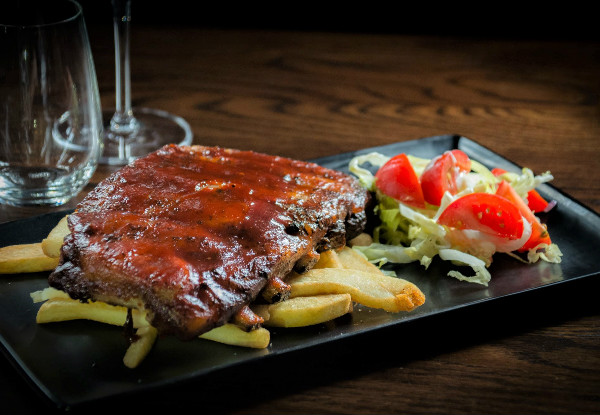 Two Half Racks of New Orleans BBQ Baby Back Ribs & Two Drinks for Two People - Option to incl. Two Potions of Chicken Wings