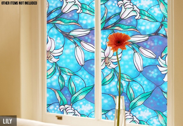 Flower Window Sticker - Two Designs Available & Option for Two-Pack