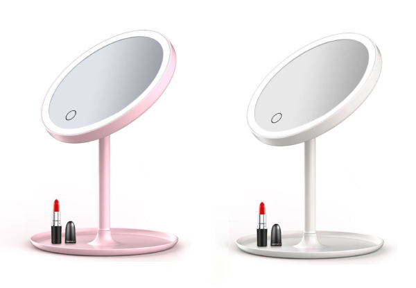 Chargeable Makeup Mirror with Three Colour Lights - Two Colours Available