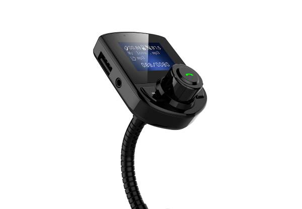 Bluetooth Adjustable Car FM Transmitter with USB Car Charging Ports - Option for Two