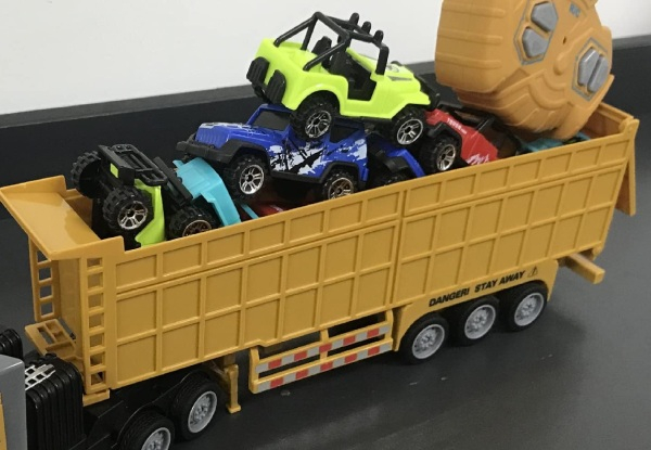 Four-Channel Remote Control Dump Truck with Trailer Toy