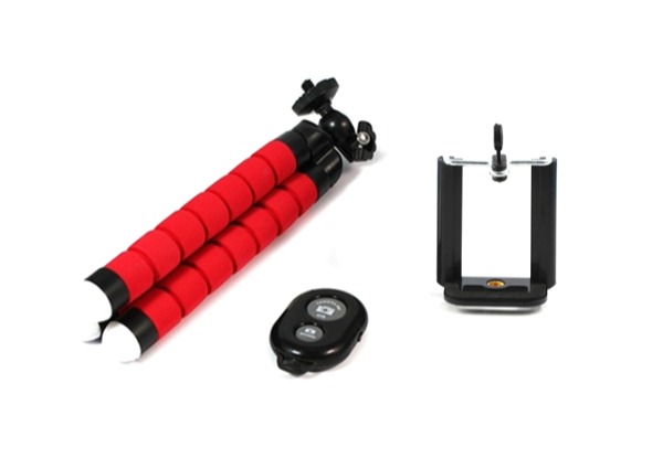 Tripod Set for iPhone with Bluetooth Clicker - Option for Two with Three Colours Available