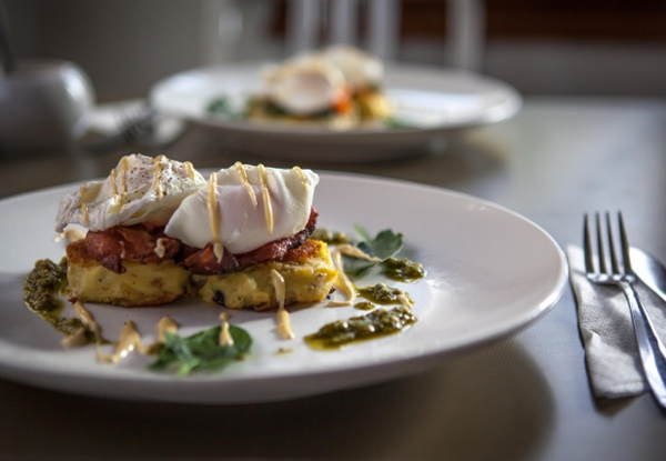 $22 for Bacon, Salmon or Vegetarian Eggs Benedict for Two (value up to $38)