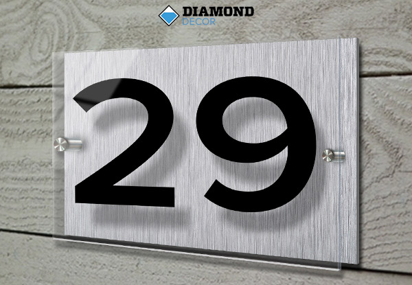 $29 for a Personalised Metal/Acrylic Address Plaque House Sign incl. Nationwide Delivery