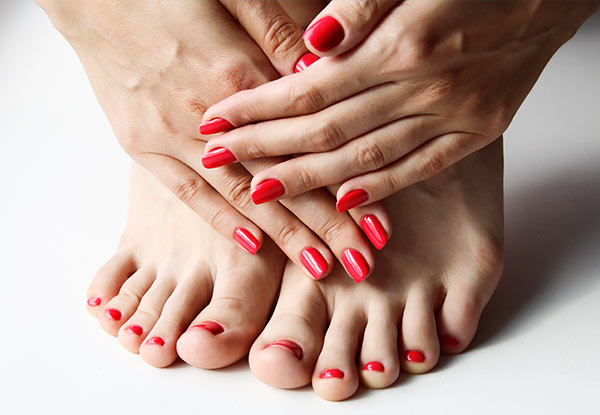 Full Manicure & Spa Pedicure with Gel Polish - Option for Two People