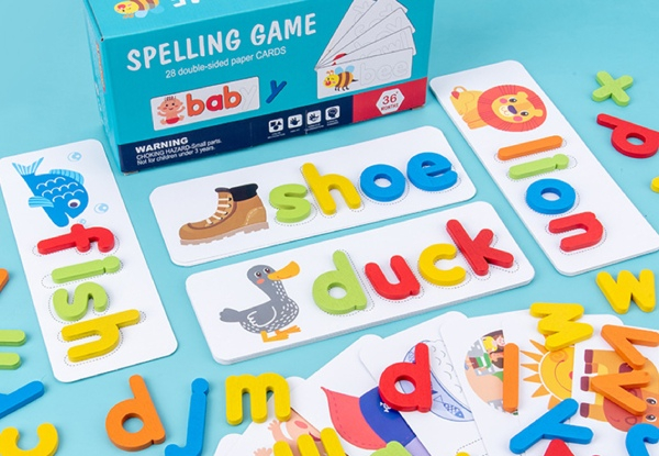 Spelling Word Wooden Puzzle Game - Option for Two-Pack