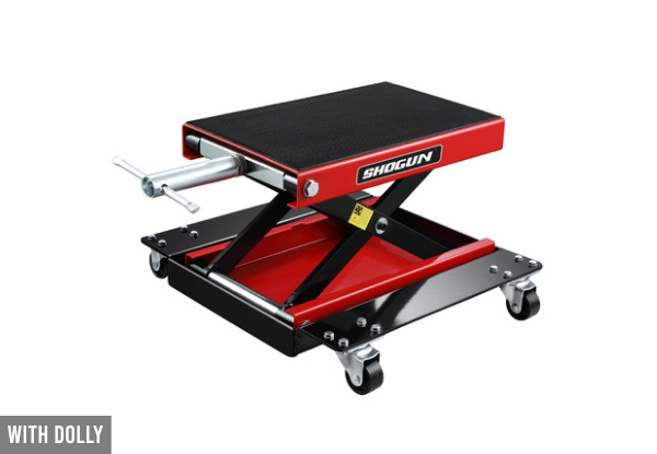 Shogun 500kg Motorbike Scissor Lifting Jack - Option with Dolly