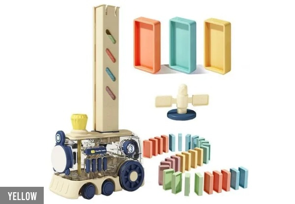 200-Piece Automatic Dominoes Train Set with Light & Sound - Two Colours Available