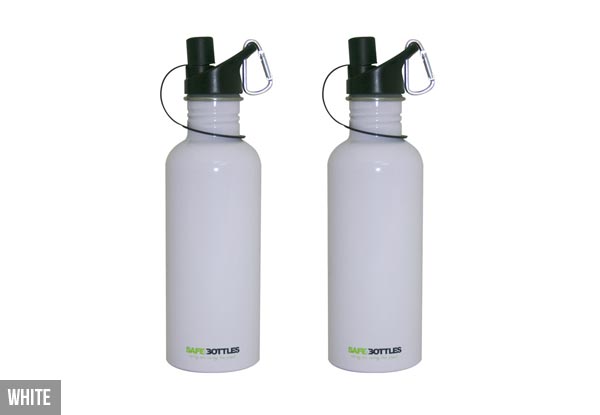 Two 1L Stainless Steel SafeBottles - Two Designs Available