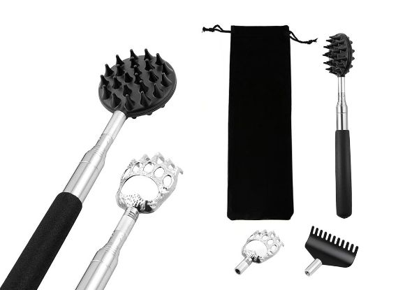 Three-Piece Extendable Back Scratcher