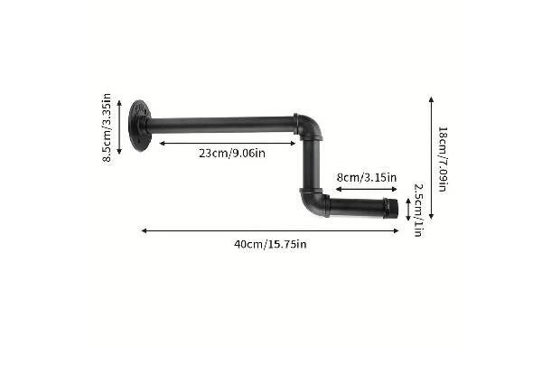 Wall-Mounted Industrial Pipe Clothes Rack