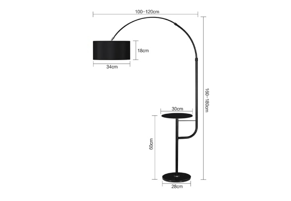 Adjustable LED Arc Floor Lamp - Two Colours Available