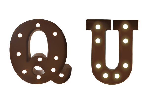 Freestanding Hanging LED Metal Letter & Number Lights - 11 Options Available